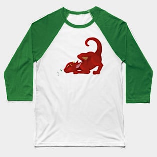 Blowing Dragon Baseball T-Shirt